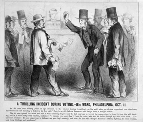 Um incidente emocionante durante a votação, Filadélfia, c.1863
